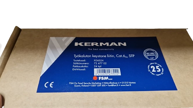 Kerman XG6S24 Toolless Keystone Connector CAT6 STP