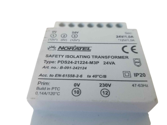 Noratel Safety Isolating Transformer  PDS24-21224-M3P 24VA