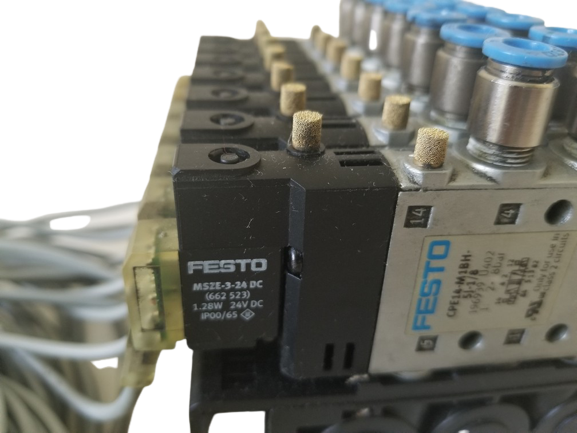 Festo CPE14-M1BH-5j-1/8 Solenoid Pilot Valve Total 7 Soleniod Valves In The Block