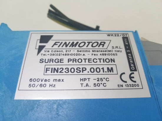 Finmotor Surge Protection FIN230SP.001.M 600VAC EMI/RFI Parallel Filter