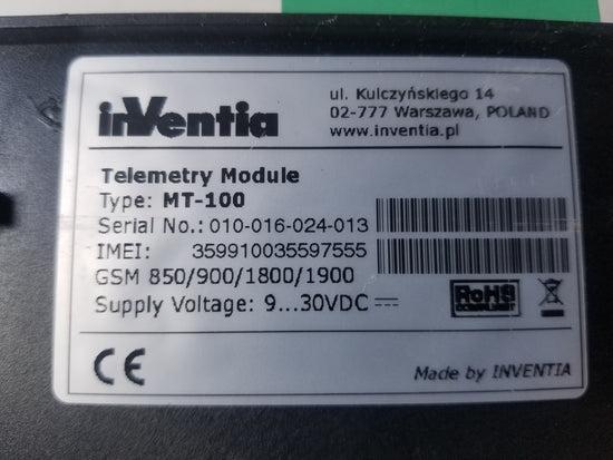 inventia MT-100 Telemetry Module