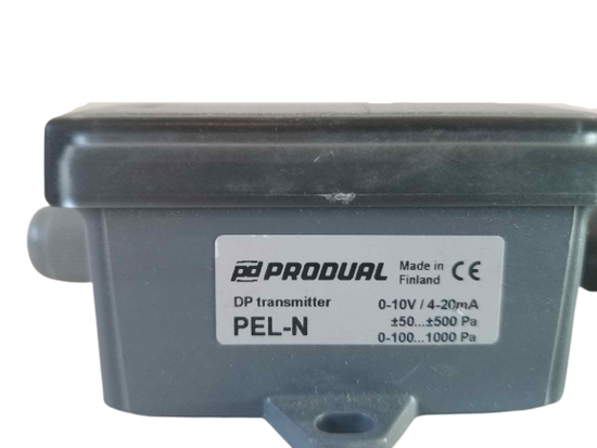 Lot of 2x Produal PEL-N DP transmitter 0-10V 4-20mA 0-1000Pa