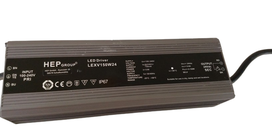 HEP LED Driver LEXV150W24 150 W Constant Voltage LED Driver - 12/24V