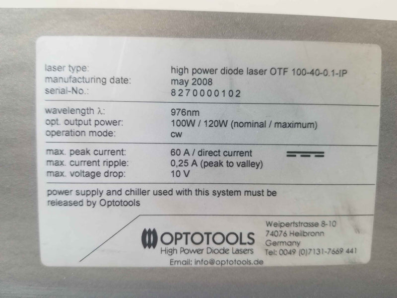 Optotools light high power diode laser OTF 200-20-IP-DSO