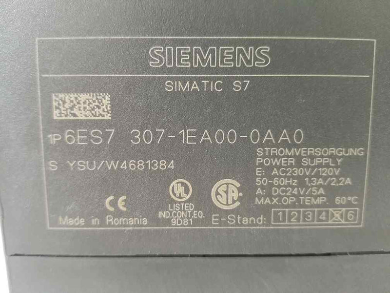 Siemens Simatic S7 Power Supply 6ES7 307-1EA00-0AA0