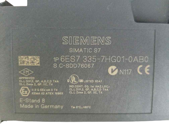 SIEMENS 6ES7 335-7HG01-0AB0 HIGH SPEED ANALOG I/O MODULE