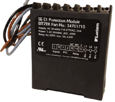 Bitzer Electronic Compressor Protection Module Bitzer Se-E1 Protection Module 110-277VAC 3 AC 200-600V