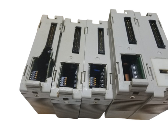 Lot Of 5pc Omron Analog C200H-AD003 And Digital Output C200H-OD212 24VDC Plus Omron Chassis And PA204 Power Supply